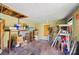 Spacious unfinished basement with hardwood floors, great for storage or customization at 61 Brown Sw St, Concord, NC 28027