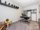 Home office with floating shelves and sleek modern furnishings at 753 Mountainwater Dr, Charlotte, NC 28262