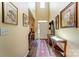 A bright entryway with tall ceilings and a beautiful hardwood floors at 10421 Dominion Village Dr, Charlotte, NC 28269