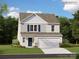 Charming two-story home featuring a two-car garage, a nicely landscaped front yard, and beautiful architectural details at 127 Wheeler Trl, Statesville, NC 28625