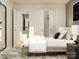 Inviting bedroom featuring a comfortable bed, stylish decor, and lots of natural light streaming in through the windows at 135 Wheeler Trl, Statesville, NC 28625