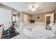 This bedroom features neutral paint, carpet flooring, and a stationary bike at 2095 Westridge Dr, Rock Hill, SC 29732