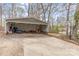 Large carport structure with concrete floor, along with a basketball hoop at 4603 Oakwood Cir, Gastonia, NC 28056