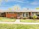 Charming single-story home with a stone facade, brick accents, a modern wood door, and a well-manicured lawn at 4625 Woodlark Ln, Charlotte, NC 28211