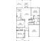 Layout of the home featuring the Primary Bedroom, kitchen, flex room, and two-car garage at 896 Exeter Dr, Sherrills Ford, NC 28673