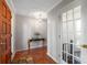 Classic entryway with marble flooring, a decorative table with flowers, and a pendant light at 118 Lakewood Dr, Kings Mountain, NC 28086