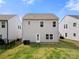 Rear view of home with siding, windows, door, and a well-maintained backyard at 1268 Scotch Meadows Loop, Monroe, NC 28110