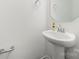 Small bathroom featuring a white pedestal sink and chrome fixtures at 1268 Scotch Meadows Loop, Monroe, NC 28110