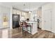 Modern kitchen featuring an island, sleek appliances, and stylish countertops with barstool seating at 1268 Scotch Meadows Loop, Monroe, NC 28110