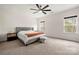 Bedroom features a ceiling fan and two windows for lots of natural light at 1268 Scotch Meadows Loop, Monroe, NC 28110