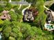 Beautiful home surrounded by lush greenery, landscaping, a circular driveway, pool and nearby homes at 13620 Castleford Dr, Mint Hill, NC 28227