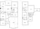 Detailed floor plan showcasing the layout of the home, including the bedrooms, bathrooms, and living spaces at 13620 Castleford Dr, Mint Hill, NC 28227