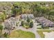 Overhead view showcasing charming townhomes nestled within a serene, wooded area at 1386 21St Ne Ave, Hickory, NC 28601