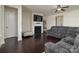 Inviting living room with hardwood floors, a fireplace, and a comfortable seating area at 1495 Imperial Ct, York, SC 29745