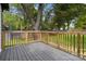 Spacious back deck with wooden railings and a view of the backyard at 1812 Lot 2 Anderson St, Charlotte, NC 28205
