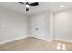 Bedroom with ceiling fan and double door closet at 1812 Lot 2 Anderson St, Charlotte, NC 28205