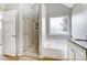 Bright bathroom featuring a separate shower and tub at 2020 Makin Dr, Indian Trail, NC 28079