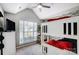 A bedroom provides a set of bunk beds and lots of natural light at 2020 Makin Dr, Indian Trail, NC 28079