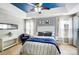 Bright main bedroom featuring large windows and a decorative wall at 2020 Makin Dr, Indian Trail, NC 28079