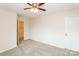 Bedroom with carpet, ceiling fan and neutral paint colors at 326 Nantucket Way, Rock Hill, SC 29732