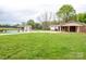 Expansive backyard featuring a pool with an adjacent building and well-maintained landscaping at 3452 Flat Creek Rd, Lancaster, SC 29720