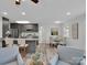 Well-lit kitchen showcasing granite countertops, stainless appliances, and pendant lighting at 3452 Flat Creek Rd, Lancaster, SC 29720