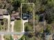 Aerial image featuring the property's layout and surrounding landscape at 3489 Lake Shore S Rd, Denver, NC 28037