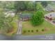 Aerial view showcasing the house, long driveway, and lush landscaping at 417 Donna Ave, Gastonia, NC 28052