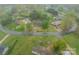 Aerial view of houses in a neighborhood, showing street layout, yards, and surrounding greenery at 417 Donna Ave, Gastonia, NC 28052