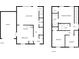 Two-story floor plan featuring a garage, living room, kitchen, dining area, bedrooms, and bathrooms at 808 Raindrops Rd, Gastonia, NC 28054