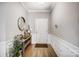 Bright entryway with hardwood floors and neutral wall color at 9704 Cayenne Dr, Charlotte, NC 28214