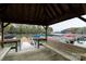 Covered boat dock provides comfortable seating with scenic views of the lake, offering a perfect spot for relaxation at 108 Kinderston Dr, Davidson, NC 28036