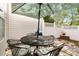 Charming patio setup with comfortable seating and stylish privacy features for relaxing outdoors at 10920 Walking Path Ln, Charlotte, NC 28213