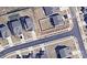 Aerial view of a property highlighting its location in a residential neighborhood at 110 Lantern Acres Dr, Mooresville, NC 28115