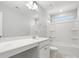 Bathroom featuring a white vanity, a full mirror and a combined shower and bathtub at 110 Lantern Acres Dr, Mooresville, NC 28115