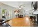 Open-concept living space with hardwood floors and an inviting atmosphere at 110 Tanglewood Dr, Kannapolis, NC 28081