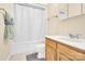 Bathroom featuring a shower/tub combination and wood vanity at 115 Green Sw St, Concord, NC 28027