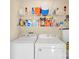 Laundry room with a washer, dryer, and shelving at 115 Green Sw St, Concord, NC 28027