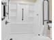 Accessible shower with grab bars for safety and convenience at 115 Green Sw St, Concord, NC 28027