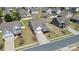 Aerial view of a well-maintained home with a manicured lawn and mature trees in a suburban neighborhood at 1224 Horsesugar Rd, Clover, SC 29710