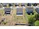 Aerial view of the backyard with a well-maintained lawn and a white fence, offering a private outdoor space at 1224 Horsesugar Rd, Clover, SC 29710
