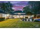 Expansive backyard featuring a large patio, lush green lawn, and outdoor seating areas perfect for entertaining at 200 Highland Forest Dr, Charlotte, NC 28270