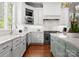 Well-lit kitchen featuring white cabinets, modern appliances, and a stylish backsplash at 200 Highland Forest Dr, Charlotte, NC 28270
