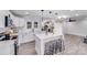 Modern kitchen featuring white cabinets, a center island, and stainless steel appliances at 2109 Tarlton Dr, Matthews, NC 28105