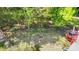 Aerial view of backyard showing mature trees, lush grass, and outdoor patio space at 2512 Pimpernel Rd, Charlotte, NC 28213