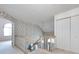 Upstairs view featuring wallpaper, closet, and railing at 2906 Crescent Knoll Dr, Matthews, NC 28105