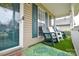 Inviting front porch with rocking chairs and a view of the neighborhood at 2981 Deep Cove Nw Dr, Concord, NC 28027