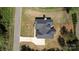 An aerial view of a well manicured two-story house and lawn at 3500 Manna Ln, Mount Holly, NC 28120