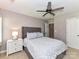Bedroom featuring a ceiling fan and neutral decor at 5301 Greyfriar Ct, Waxhaw, NC 28173
