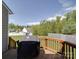 Cozy deck with a grill overlooking a beautifully landscaped backyard, great for barbecues at 848 Wingthorn Rose Dr, Gastonia, NC 28056